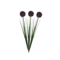 Mica Decorations Kunstbloemen - 4x stuks - Allium bol bloem - sierui - paars - 80 cm - steelbloemen