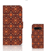 Samsung Galaxy S10 Plus Telefoon Hoesje Batik Brown - thumbnail