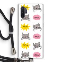 Meow: Samsung Galaxy Note 10 Plus Transparant Hoesje met koord
