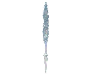 Ijspegel acryl l1b1h18 cm blauw/iris - Decoris