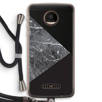Combinatie marmer: Motorola Moto Z Force Transparant Hoesje met koord