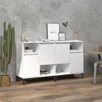 Dressoirs 2 st 60x35x70 cm bewerkt hout hoogglans wit