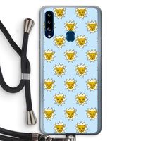 Leeuwenkoppen: Samsung Galaxy A20s Transparant Hoesje met koord Leeuwenkoppen: Samsung Galaxy A20s Transparant Hoesje met koord
