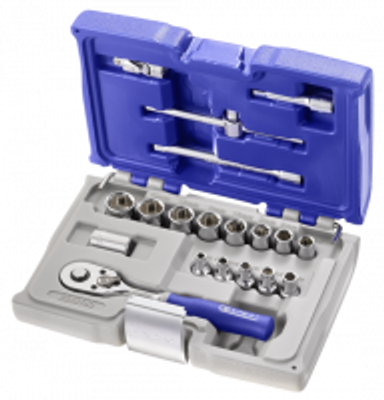 Expert by Facom doppenset met hulpstukken 1/4" | 19-delig | in koffer | E030700 - E030700