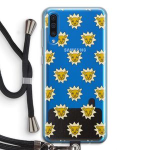 Leeuwenkoppen: Samsung Galaxy A50 Transparant Hoesje met koord