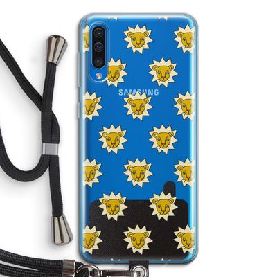 Leeuwenkoppen: Samsung Galaxy A50 Transparant Hoesje met koord