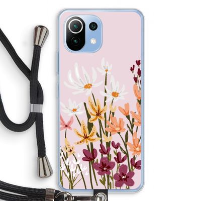 Painted wildflowers: Xiaomi Mi 11 Lite Transparant Hoesje met koord