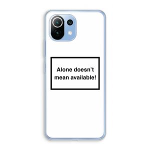 Alone: Xiaomi Mi 11 Lite Transparant Hoesje