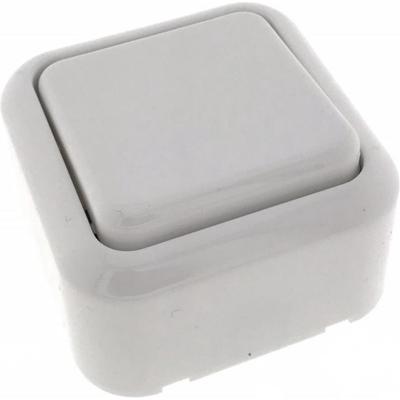 Wandcontactdoos met schakelaar - opbouw - wit - IP20 - 61 x 61 x 35 mm - WCD