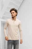 Dadado Bari Lange Mouwen Polo Heren Beige - Maat M - Kleur: Beige | Soccerfanshop