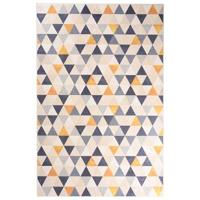 Tapeso Geometrisch vloerkleed wasbaar - Moderna blauw|geel - 200x300