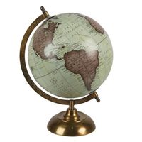 Clayre & Eef Groene Wereldbol/globe 22*22*33 cm 64903 - thumbnail