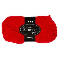 Creativ Company Acrylgaren, Rood, 50gr, 80m - thumbnail