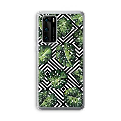 Geometrische jungle: Huawei P40 Transparant Hoesje