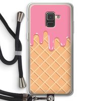 Ice cream: Samsung Galaxy A8 (2018) Transparant Hoesje met koord
