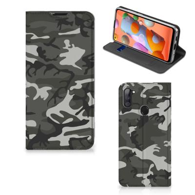 Samsung Galaxy M11 | A11 | Hoesje met Magneet | Army Light