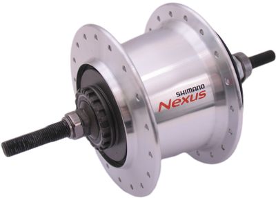 Shimano versnellingsnaaf 7 speed nexus 7 sg-c3001 voor rollerbrakes / velgrem 36 gaats zilver