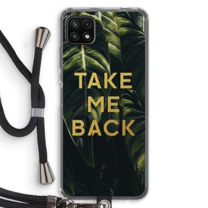 Take me back: Samsung Galaxy A22 5G Transparant Hoesje met koord