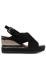 Geox sandales Ponza compensées - Noir