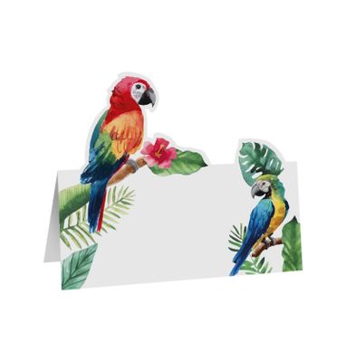Set Tafel Place Cards Papegaai (6st)