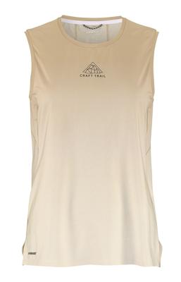 Craft PRO Trail hardloop singlet 2 lichtbruin dames