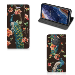 Nokia 9 PureView Hoesje maken Pauw met Bloemen