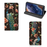 Nokia 9 PureView Hoesje maken Pauw met Bloemen