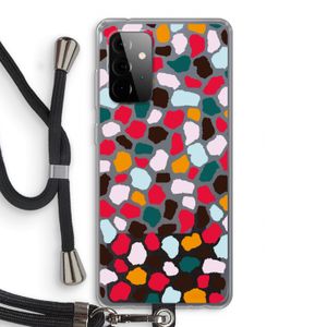 Colored Giraffe: Samsung Galaxy A72 5G Transparant Hoesje met koord