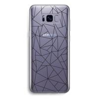 Geometrische lijnen zwart: Samsung Galaxy S8 Transparant Hoesje