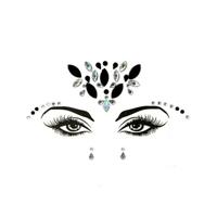 3 PC'S voorhoofd groene Masquerade make-up acryl gezicht sticker stijl: YT-17