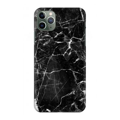 Zwart Marmer 2: Volledig geprint iPhone 11 Pro Max Hoesje