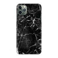 Zwart Marmer 2: Volledig geprint iPhone 11 Pro Max Hoesje