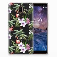 Nokia 7 Plus | TPU Hoesje | Flamingo Palms