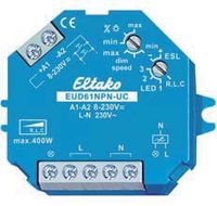 LED halogeen gloeilamp dimmer Eltako EUD61NPN-UC dimmen met een pulsdrukker