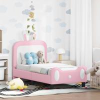 Peuterbedframe met hoofdbord met hoofdeinde Roze 70 x 140 cm PU