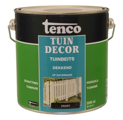 Tuindecor dekkend zwart 2,5l verf/beits - Tenco