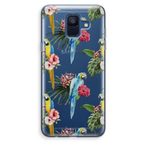 Kleurrijke papegaaien: Samsung Galaxy A6 (2018) Transparant Hoesje