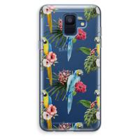 Kleurrijke papegaaien: Samsung Galaxy A6 (2018) Transparant Hoesje - thumbnail