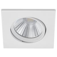 LED Inbouwspot Vierkant 5W Dimbaar Warm Wit 3000K Mat Wit Aluminium