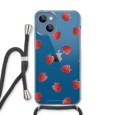Framboosjes: iPhone 13 Transparant Hoesje met koord