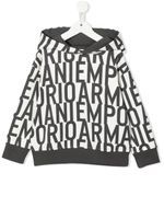 Emporio Armani Kids hoodie en coton à logo imprimé - Blanc