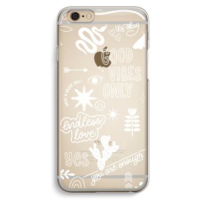 Good vibes: iPhone 6 / 6S Transparant Hoesje