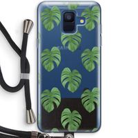 Monstera leaves: Samsung Galaxy A6 (2018) Transparant Hoesje met koord