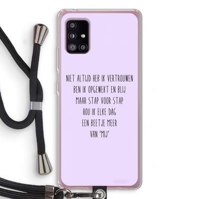 Zelfvertrouwen: Samsung Galaxy A51 5G Transparant Hoesje met koord