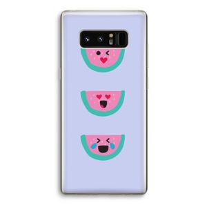 Smiley watermeloen: Samsung Galaxy Note 8 Transparant Hoesje