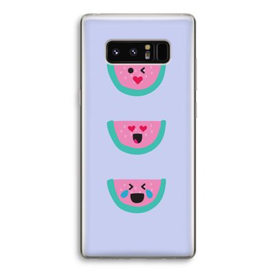 Smiley watermeloen: Samsung Galaxy Note 8 Transparant Hoesje