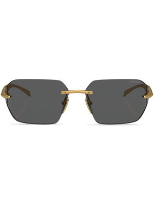 Prada Eyewear lunettes de soleil Runway à design sans montures - Or