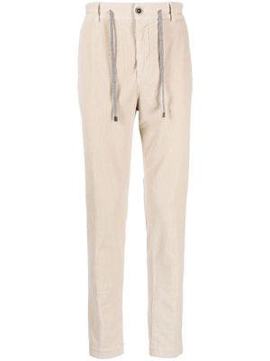 Peserico pantalon en velours côtelé à lien de resserrage - Tons neutres