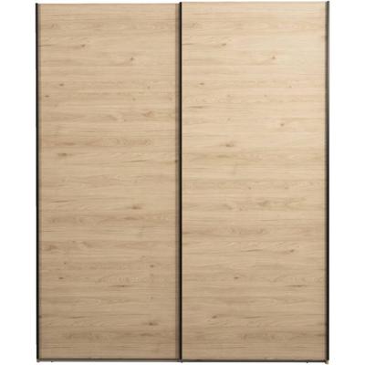 Leen Bakker - Schuifdeurkast Bergamo - Eikenkleur - 221x178,5x66,6 Cm - Spaanplaat - Bruin - 178.5x221x66.6 Cm