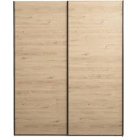 Leen Bakker - Schuifdeurkast Bergamo - Eikenkleur - 221x178,5x66,6 Cm - Spaanplaat - Bruin - 178.5x221x66.6 Cm
